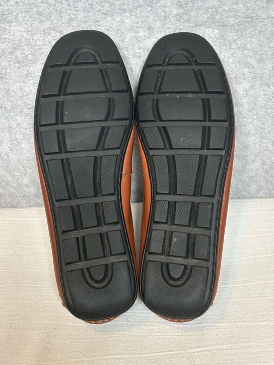Coach Mott Varsity Leather Drive Loafers Slip On Shoes-Saddle Brown-Men Size 9D